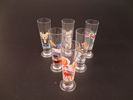 LASSE ÅBERG. 6 Snapsglas. 