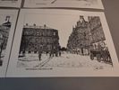 ROLF HALLEN. 4 Tryck. Rådhusgatan, Sockerburksviadukt, Gamla Östergatan, Landskrona tryckeri.