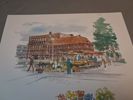 LARS GUTH. 4 Tryck, -82. Tre hjärtan vid stora torg, Hallandsgården, kvarnen vid Särdal, Slottet med Najaden