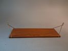 Vägghylla, Teak/mässing, 1950/60-talet.