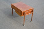 Sybord med korg & innehåll. Teak, Danmark, 1960-talet.