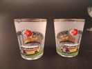 Diverse glas. Bl.a 2 snapsglas Rustika, Göran Wärff, 3 glöggmuggar tomte.