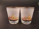 Diverse glas. Bl.a 2 snapsglas Rustika, Göran Wärff, 3 glöggmuggar tomte.