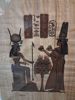 2 Tavlor. Egyptiskt motiv. Papyrusmålningar.