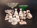 Diverse glas & porslin. Bl.a mormorsskål, Kaiser m.m.
