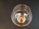 INGEGERD RÅMAN. 2 Cognacskupor, "Guld", Skruf glasbruk, Originalkartong.
