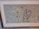 Sidenbroderi. Kina, 1800-talet.