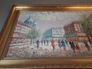 CAROLINE BURNETT. Olja på duk, "Motiv från Paris", signerad Burnett.