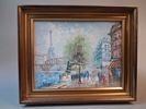CAROLINE BURNETT. Olja på duk, "Motiv från Paris", signerad Burnett.