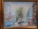 CAROLINE BURNETT. Olja på duk, "Motiv från Paris", signerad Burnett.