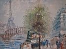 CAROLINE BURNETT. Olja på duk, "Motiv från Paris", signerad Burnett.