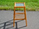 Blombord/piedestal. Rotting & glas, 1950/60-talet.