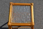 Blombord/piedestal. Rotting & glas, 1950/60-talet.