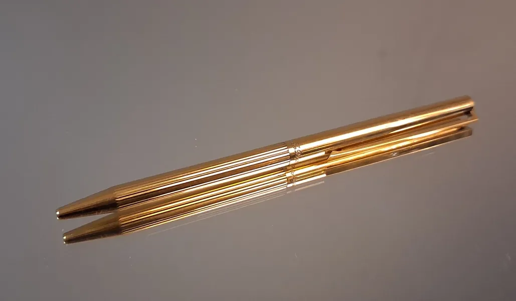 Kulspetspenna, S.T. Dupont de Paris, förgyllt silver, 30gram.