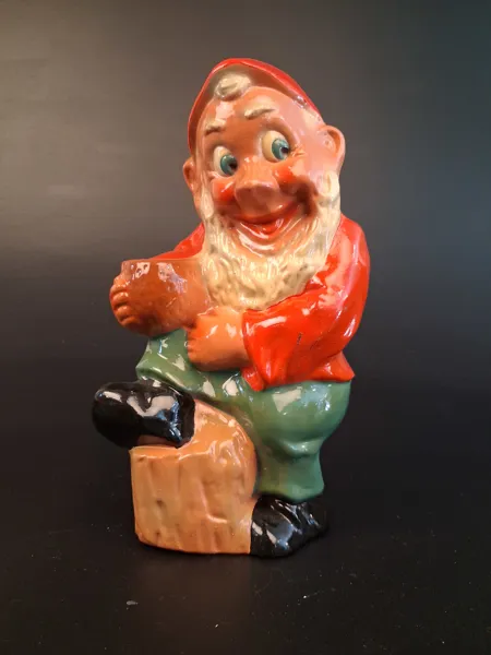 Tomte figurin, ljushållare Terrakotta, Tyskland.
