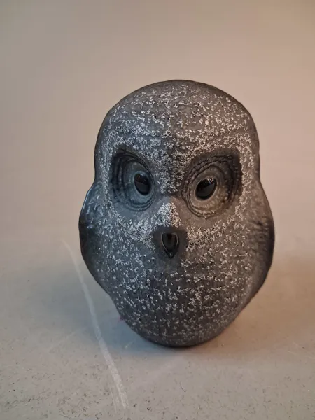 MATS JONASSON. Glasskulptur, "Uggla", Målerås,