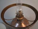 Fotogenlampa, glas & koppar.