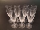 VICKE LINDSTRAND. 7 Champagneglas, "Fontän" Kosta Boda.