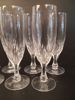 VICKE LINDSTRAND. 7 Champagneglas, "Fontän" Kosta Boda.