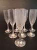 8 Champagneglas. "Cosi Tabellini 95". Pewter, Italien. Tenn & glas.