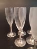 8 Champagneglas. "Cosi Tabellini 95". Pewter, Italien. Tenn & glas.