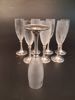 8 Champagneglas. "Cosi Tabellini 95". Pewter, Italien. Tenn & glas.
