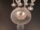 8 Champagneglas. "Cosi Tabellini 95". Pewter, Italien. Tenn & glas.