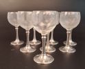8 Vinglas. "Cosi Tabellini 95" Pewter, Italien, Tenn & glas.
