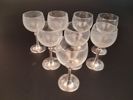 8 Vinglas. "Cosi Tabellini 95" Pewter, Italien, Tenn & glas.