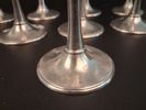 8 Vinglas. "Cosi Tabellini 95" Pewter, Italien, Tenn & glas.