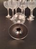 8 Vinglas. "Cosi Tabellini 95" Pewter, Italien, Tenn & glas.