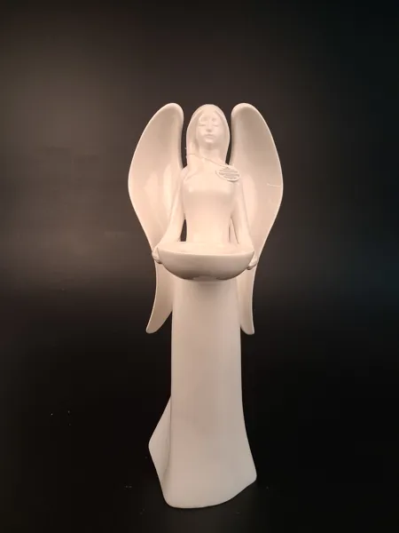 Ängel, Ljushållare samtida, keramik.