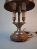 Bordslampa, mässing & trä, 1900-talet.