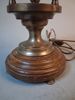 Bordslampa, mässing & trä, 1900-talet.