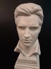 Skulptur. Elvis, gips, samlartallrik Elvis Presley & en paket servetter.