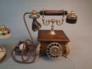 2 Telefoner, Telcer Telefonia, Italy, Guldpläterade 18K.