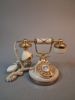 2 Telefoner, Telcer Telefonia, Italy, Guldpläterade 18K.