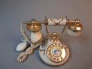 2 Telefoner, Telcer Telefonia, Italy, Guldpläterade 18K.