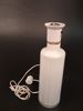 Bordslampa, glas. Renoveringsbehov. Räfflad dekor.