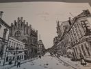 ROLF HALLEN. 4 Tryck. Rådhusgatan, Sockerburksviadukt, Gamla Östergatan, Landskrona tryckeri.