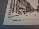 ROLF HALLEN. 4 Tryck. Rådhusgatan, Sockerburksviadukt, Gamla Östergatan, Landskrona tryckeri.
