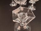 ELIS BERGH. 6 Cocktailglas. sexkantig fot, Kosta.