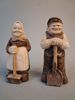 4 Figuriner & 3 tavlor. Gips, Made in Danmark.