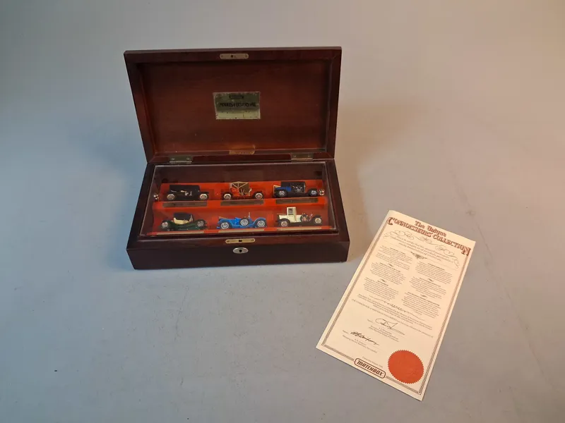 6 Modell/samlarbilar i etui, "Model of yesteryear", Limited edition.