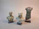 2 Skulpturer, & en byst Apollo & Athena Gips.