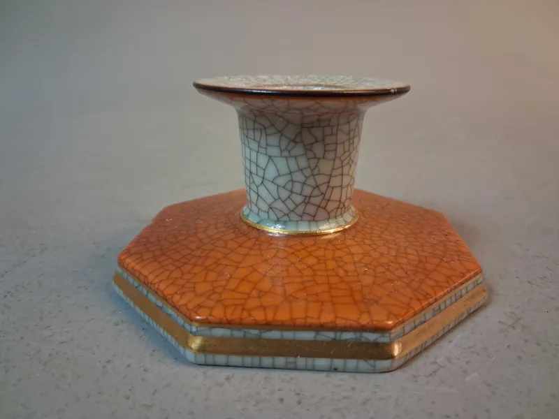 Ljusstake, "Craquele" Royal Copenhagen.