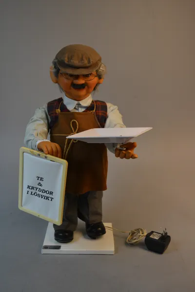 Mekanisk skyltdocka. "Handelsman", H.J. Figurer A/S Danmark.