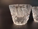 MARTTI RYTKÖNEN. 2 Ljuslyktor, "Icy", Orrefors.