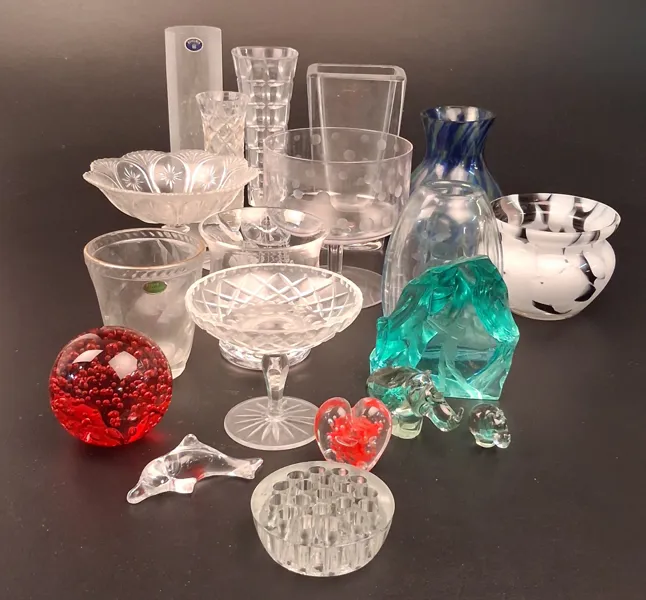 Diverse glas. Bl.a Orrefors, Skruf, Sea m.m.