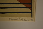 ESAIAS THORÉN. Färglitografi, "Ansikten", signerad, daterad -56 & numrerad 198/310..